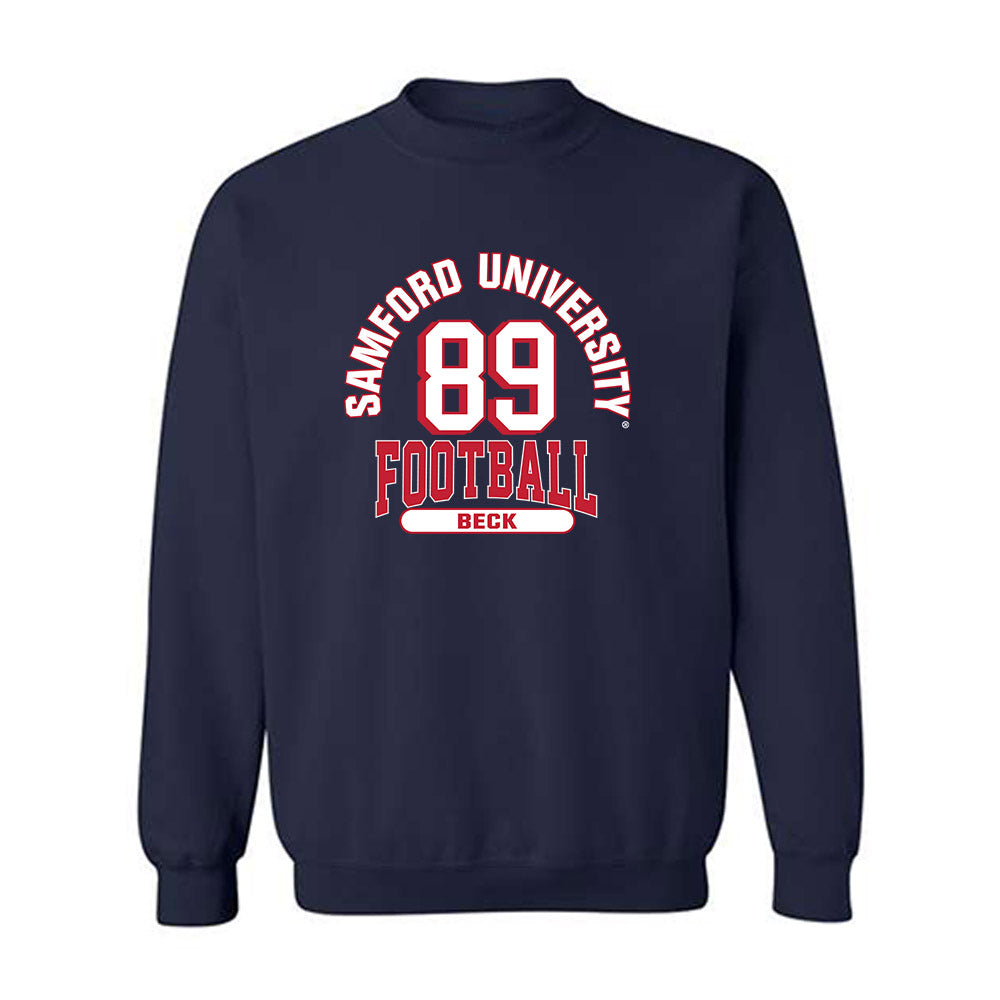 Samford - NCAA Football : Landon Beck - Classic Fashion Shersey Crewneck Sweatshirt-0