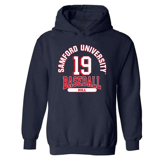 Samford - NCAA Baseball : Cason Hill - Classic Fashion Shersey Hooded Sweatshirt-0