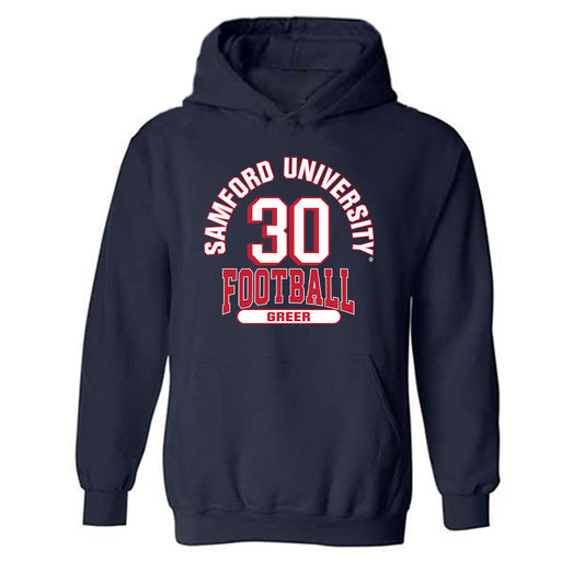 Samford - NCAA Football : Cooper Greer - Classic Fashion Shersey Hooded Sweatshirt-0
