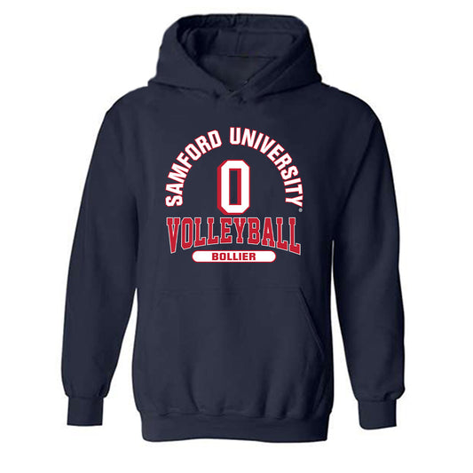Samford - NCAA Women's Volleyball : Addie Bollier - Classic Fashion Shersey Hooded Sweatshirt-0