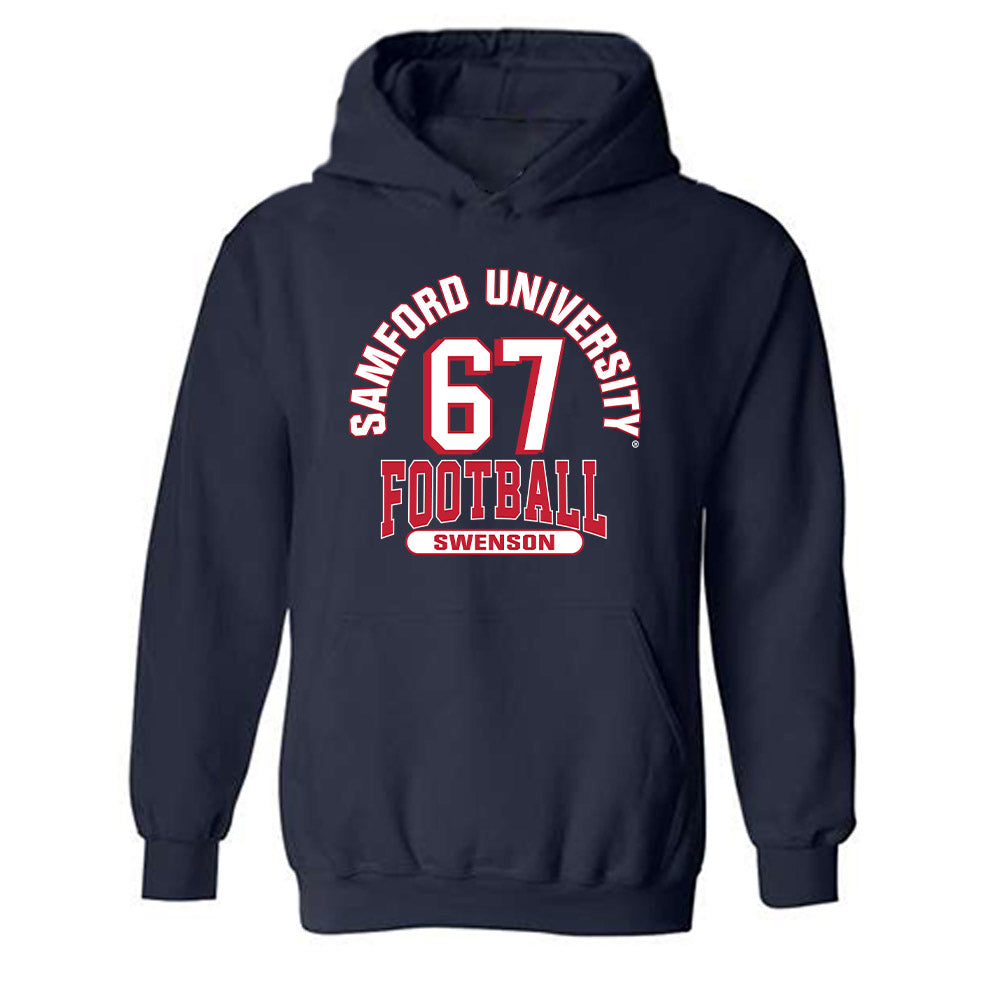 Samford - NCAA Football : Thayne Swenson - Classic Fashion Shersey Hooded Sweatshirt-0