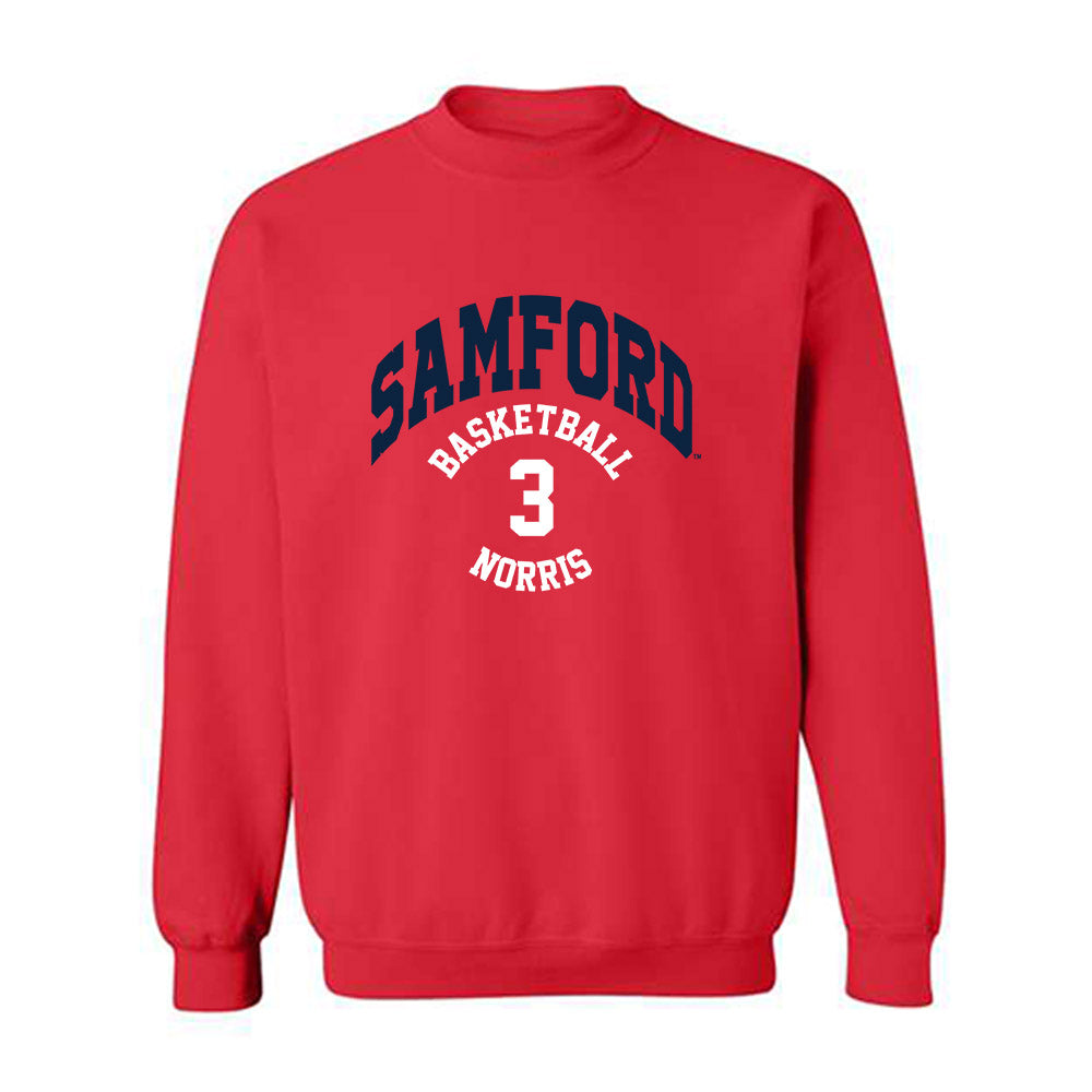 Samford - NCAA Men's Basketball : Keaton Norris - Classic Fashion Shersey Crewneck Sweatshirt-0