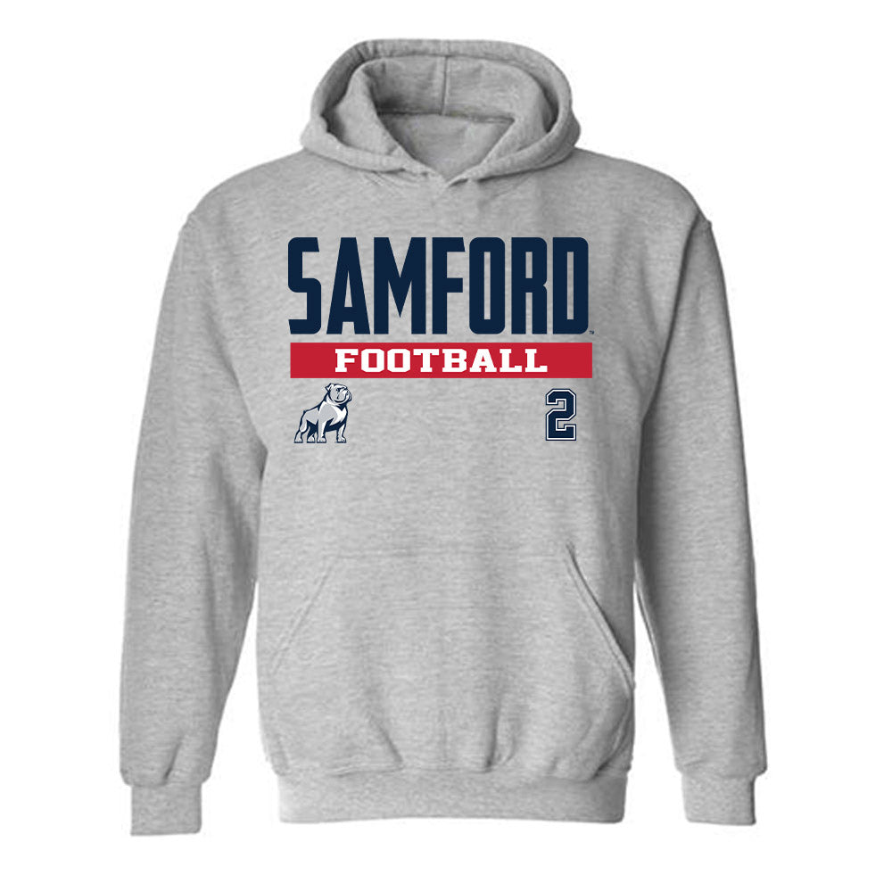Samford - NCAA Football : David Yancey - Classic Fashion Shersey Hooded Sweatshirt-0