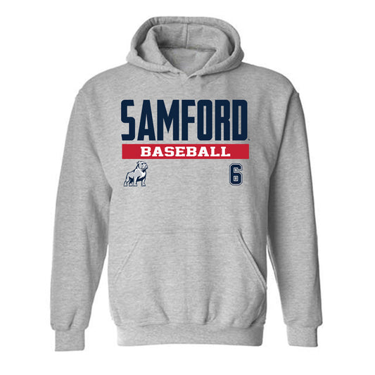 Samford - NCAA Baseball : Jackson Harris - Classic Fashion Shersey Hooded Sweatshirt-0