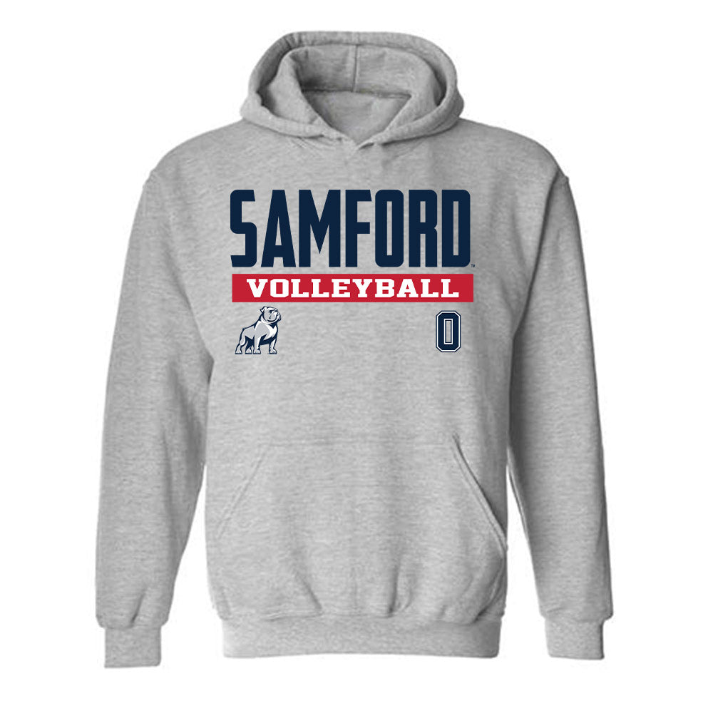 Samford - NCAA Women's Volleyball : Addie Bollier - Classic Fashion Shersey Hooded Sweatshirt-0