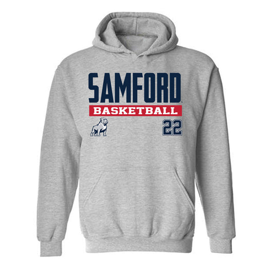 Samford - NCAA Women's Basketball : Natalie Barnes - Classic Fashion Shersey Hooded Sweatshirt-0