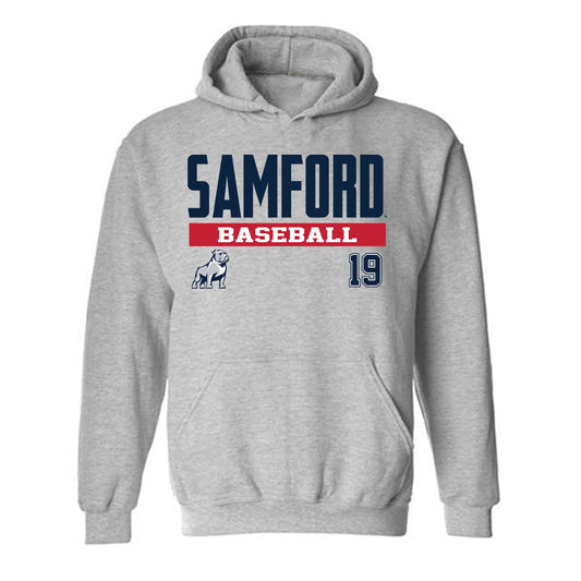 Samford - NCAA Baseball : Cason Hill - Classic Fashion Shersey Hooded Sweatshirt-0