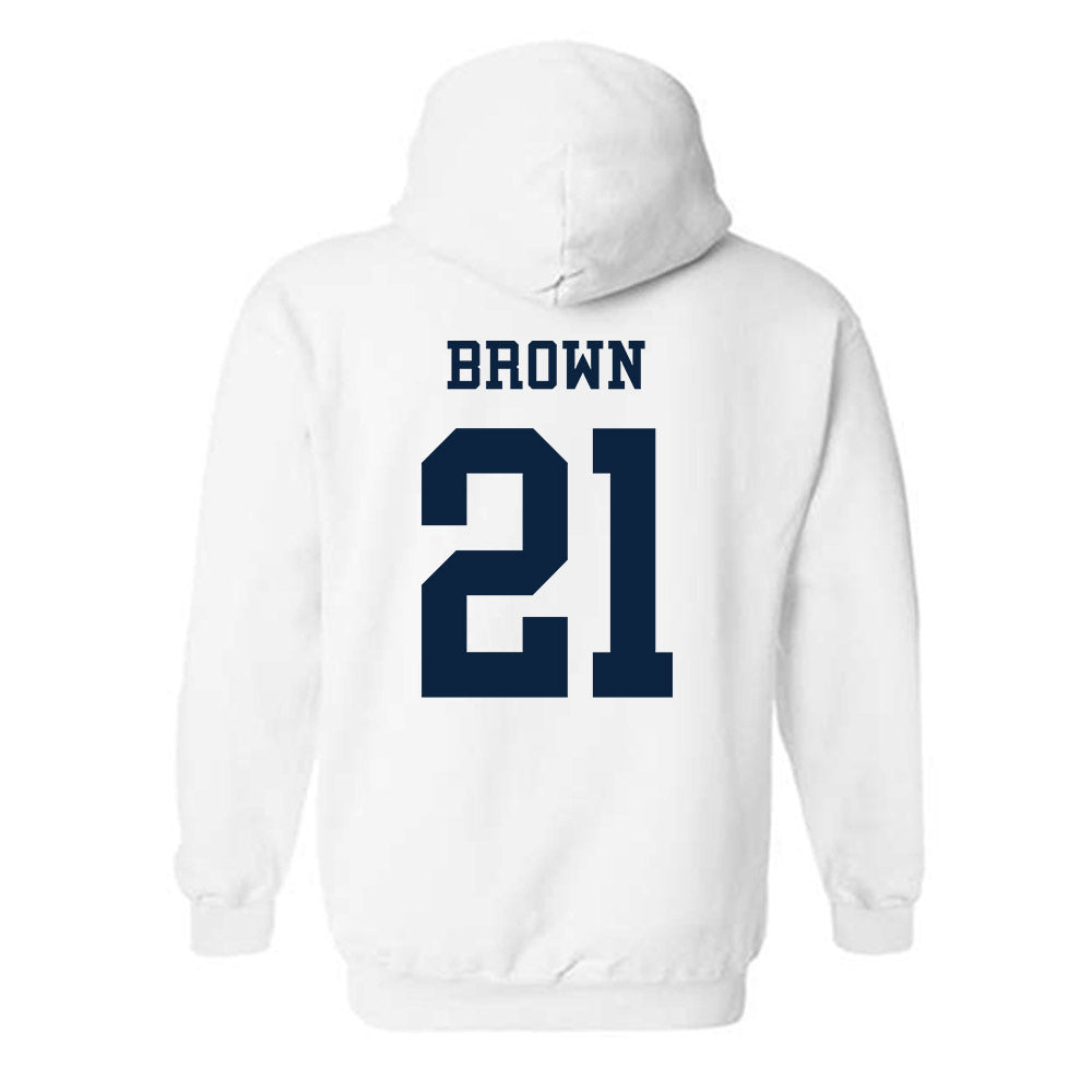 Samford - NCAA Men's Basketball : Corey Brown - Classic Fashion Shersey Hooded Sweatshirt-1
