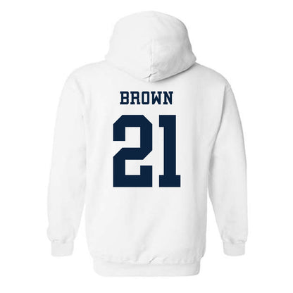 Samford - NCAA Men's Basketball : Corey Brown - Classic Fashion Shersey Hooded Sweatshirt-1
