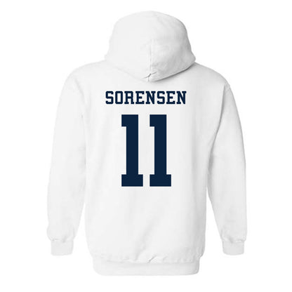 Samford - NCAA Women's Volleyball : Emma Sorensen - Classic Fashion Shersey Hooded Sweatshirt-1