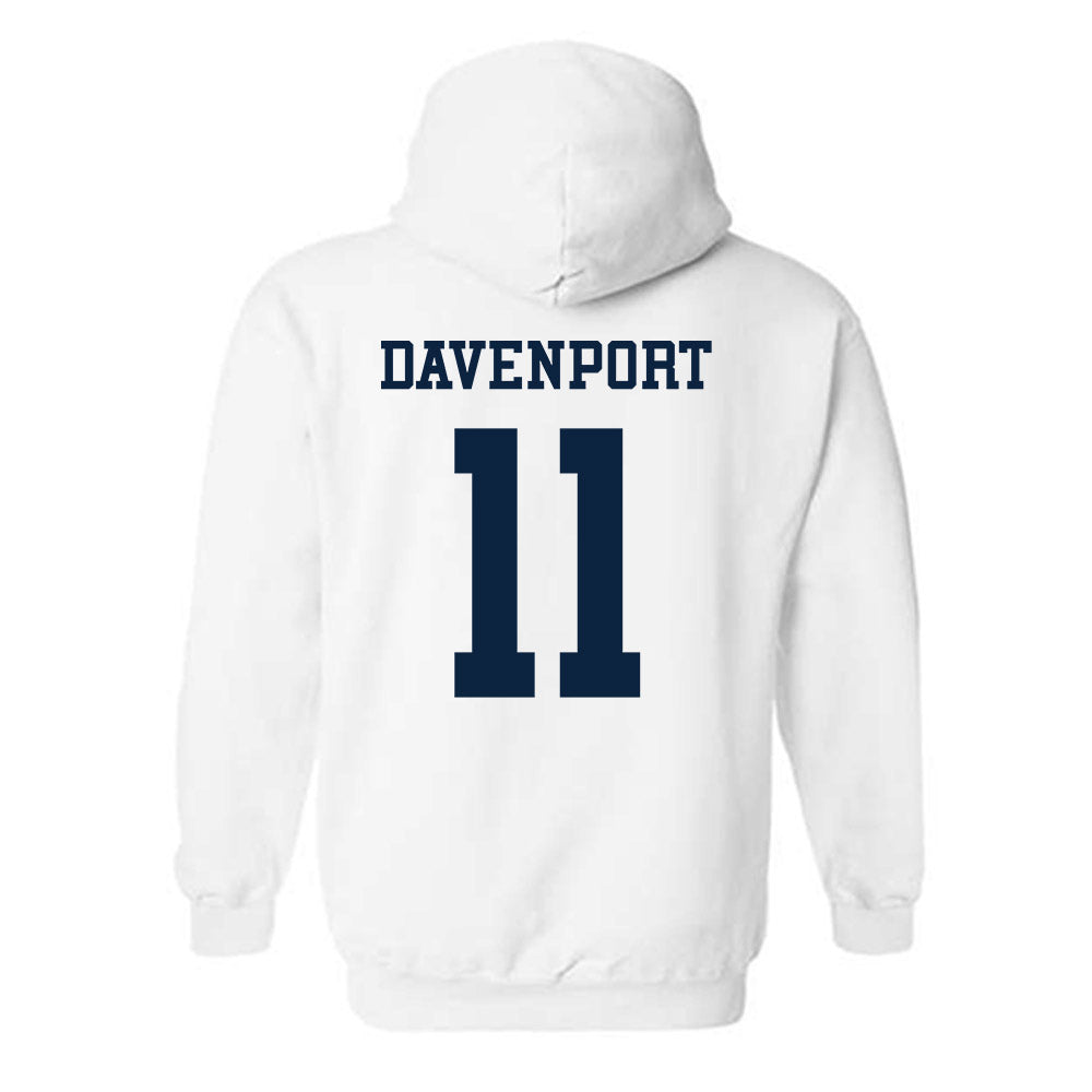 Samford - NCAA Men's Basketball : Cooper Davenport - Classic Fashion Shersey Hooded Sweatshirt-1