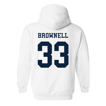 Samford - NCAA Men's Basketball : Jaden Brownell - Classic Fashion Shersey Hooded Sweatshirt-1