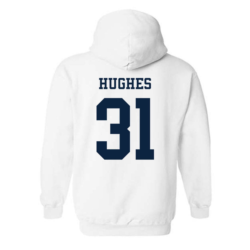 Samford - NCAA Men's Basketball : Joshua Hughes - Classic Fashion Shersey Hooded Sweatshirt-1