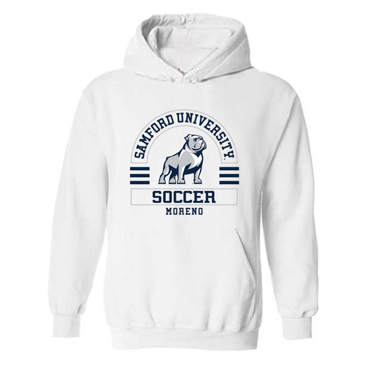 Samford - NCAA Women's Soccer : Isabella Moreno - Classic Fashion Shersey Hooded Sweatshirt-0
