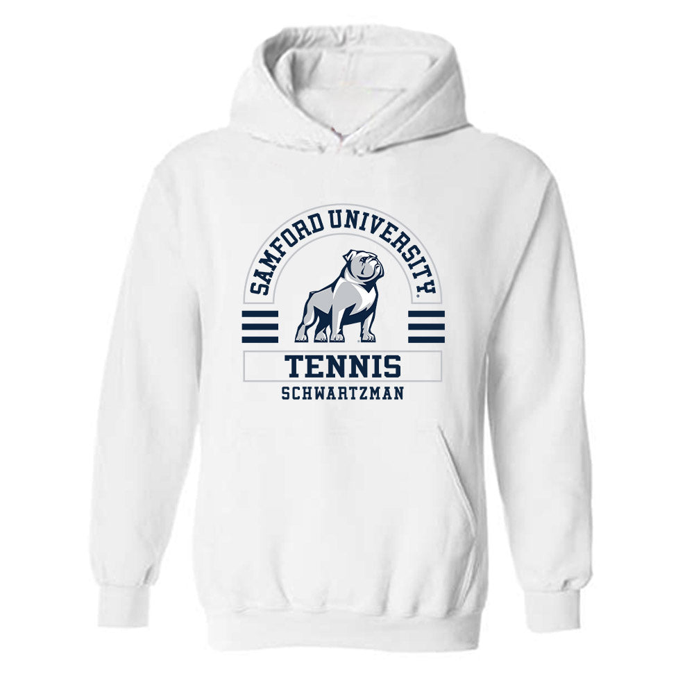 Samford - NCAA Men's Tennis : Martin Schwartzman - Classic Fashion Shersey Hooded Sweatshirt-0