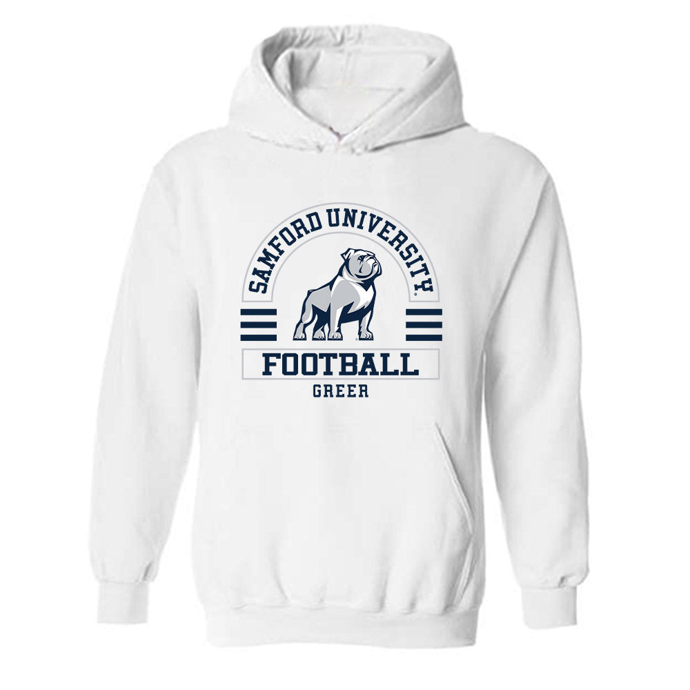 Samford - NCAA Football : Cooper Greer - Classic Fashion Shersey Hooded Sweatshirt-0