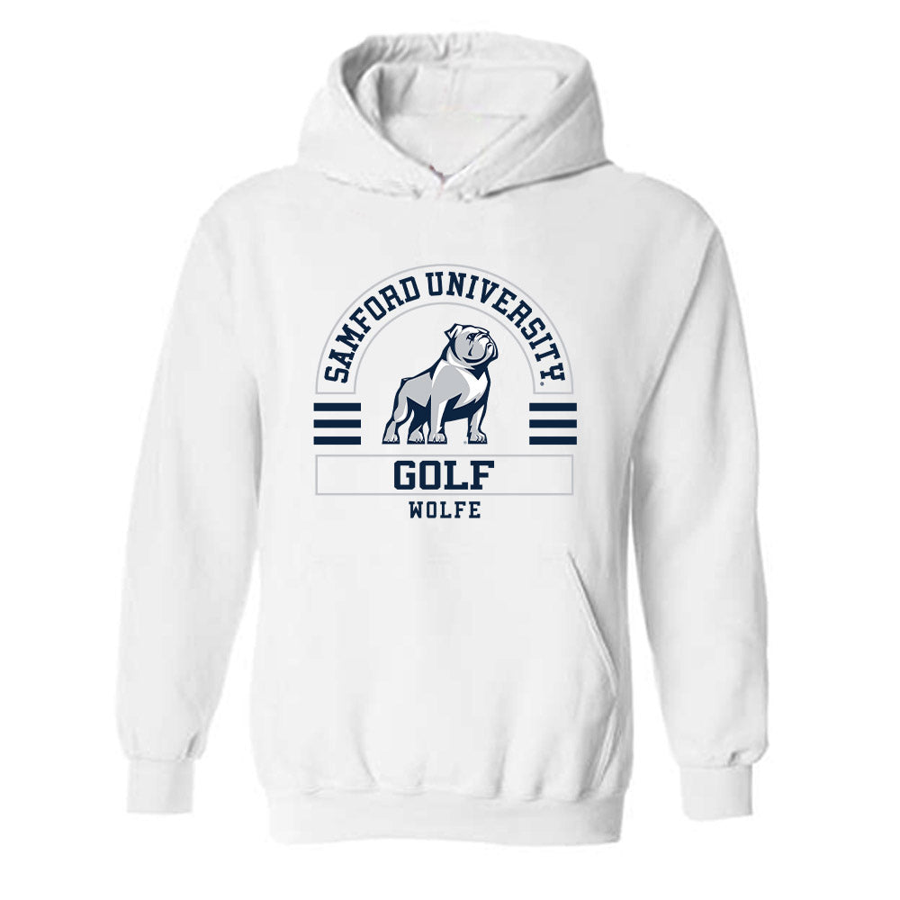 Samford - NCAA Men's Golf : Nolen Wolfe - Classic Fashion Shersey Hooded Sweatshirt-0