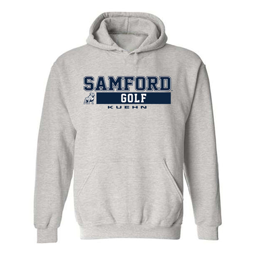 Samford - NCAA Men's Golf : Taylor Kuehn - Classic Fashion Shersey Hooded Sweatshirt-0