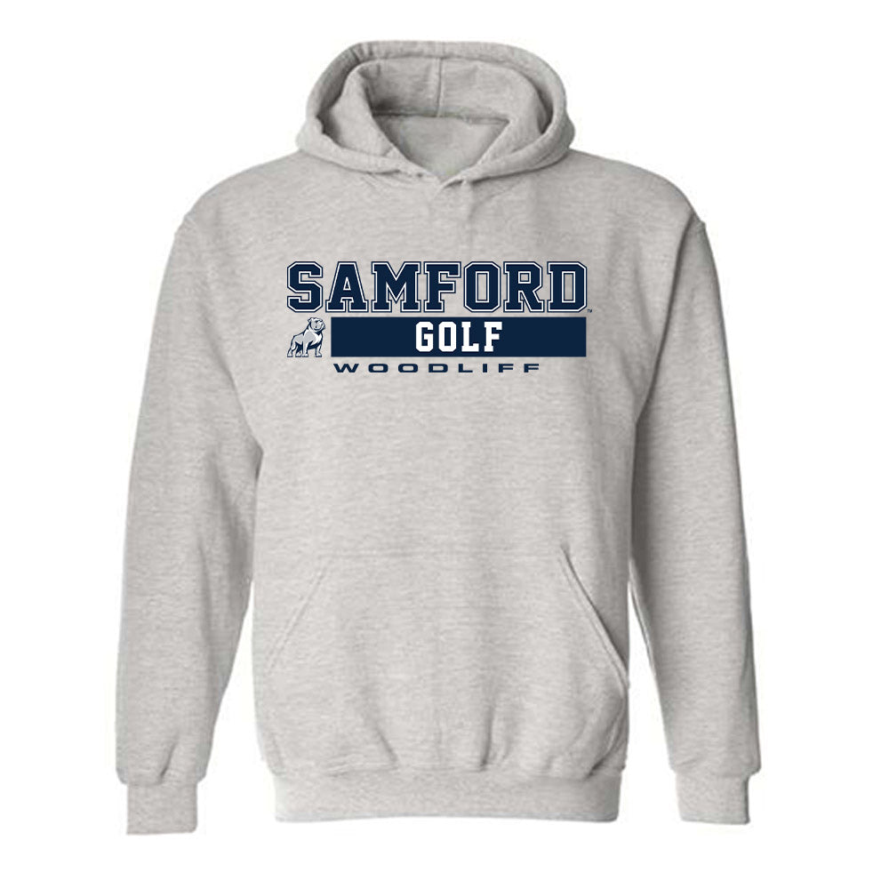 Samford - NCAA Men's Golf : Davis Woodliff - Classic Fashion Shersey Hooded Sweatshirt-0