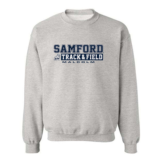 Samford - NCAA Men's Track & Field : William Malcolm - Classic Fashion Shersey Crewneck Sweatshirt-0