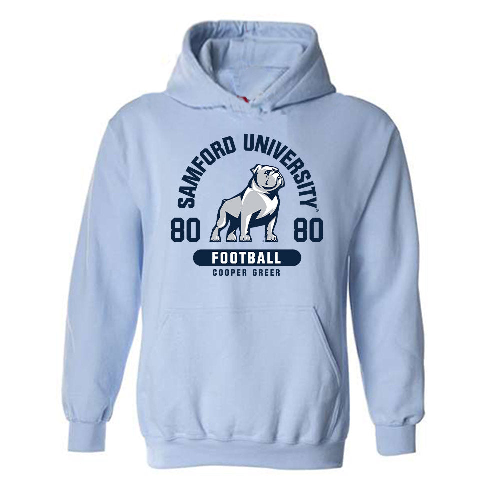 Samford - NCAA Football : Cooper Greer - Classic Fashion Shersey Hooded Sweatshirt-0