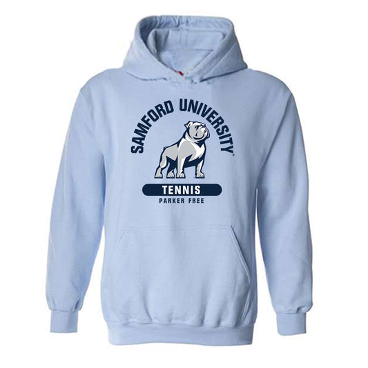 Samford - NCAA Men's Tennis : Parker Free - Classic Fashion Shersey Hooded Sweatshirt-0