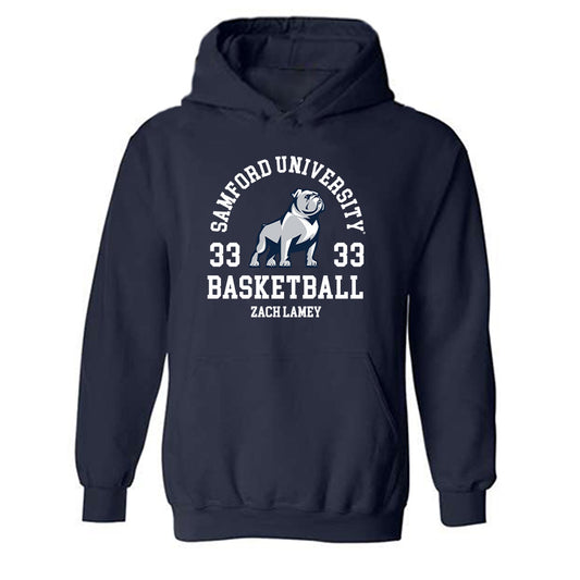 Samford - NCAA Men's Basketball : Zach Lamey - Classic Fashion Shersey Hooded Sweatshirt-0