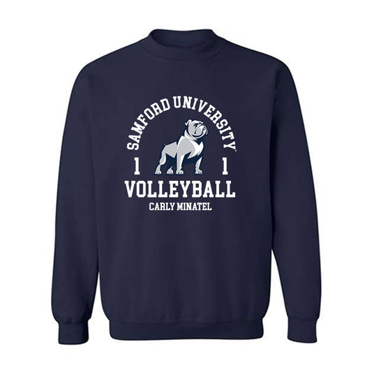 Samford - NCAA Women's Volleyball : Carly Minatel - Classic Fashion Shersey Crewneck Sweatshirt-0
