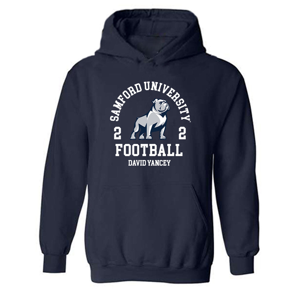 Samford - NCAA Football : David Yancey - Classic Fashion Shersey Hooded Sweatshirt-0