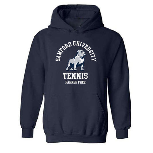 Samford - NCAA Men's Tennis : Parker Free - Classic Fashion Shersey Hooded Sweatshirt-0