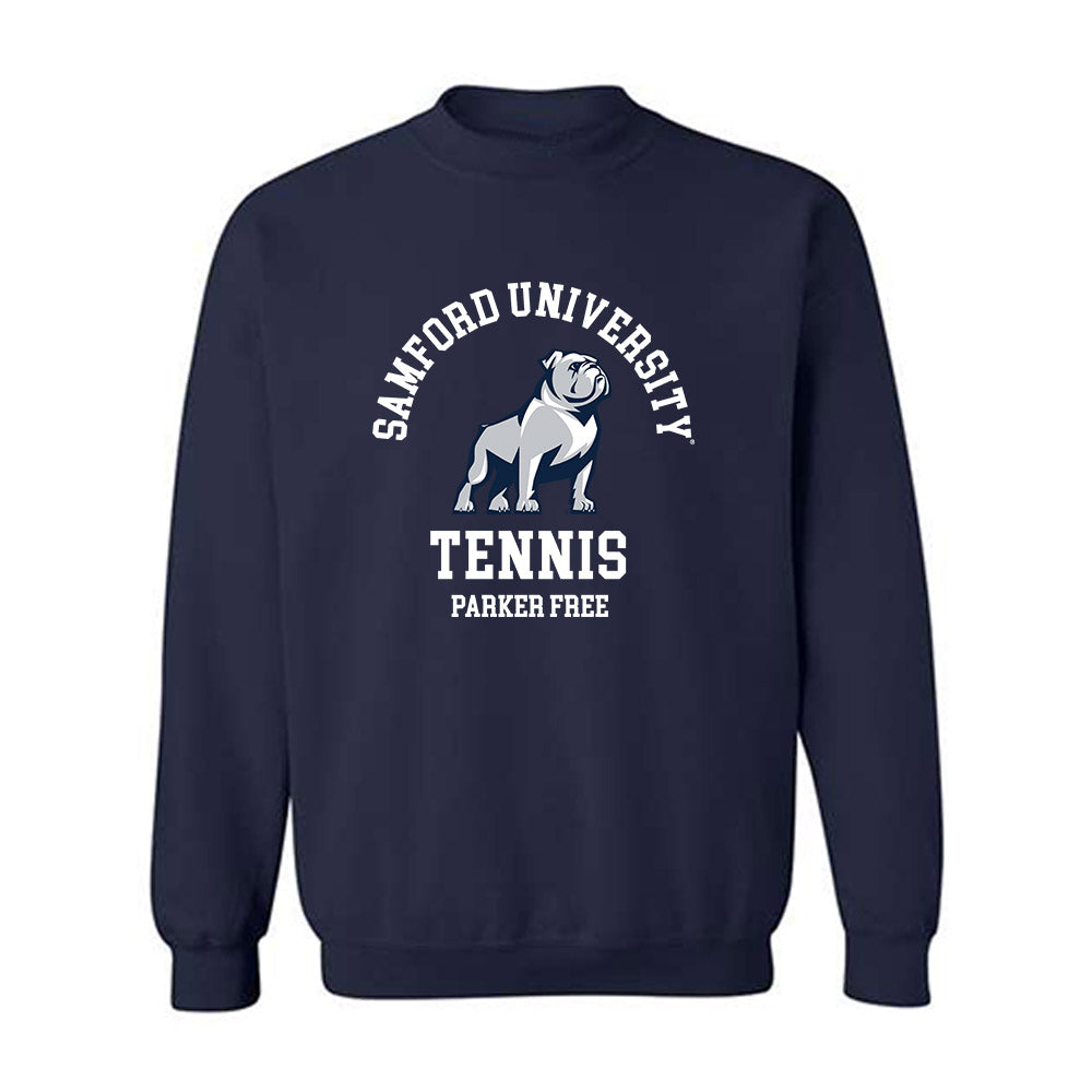 Samford - NCAA Men's Tennis : Parker Free - Classic Fashion Shersey Crewneck Sweatshirt-0