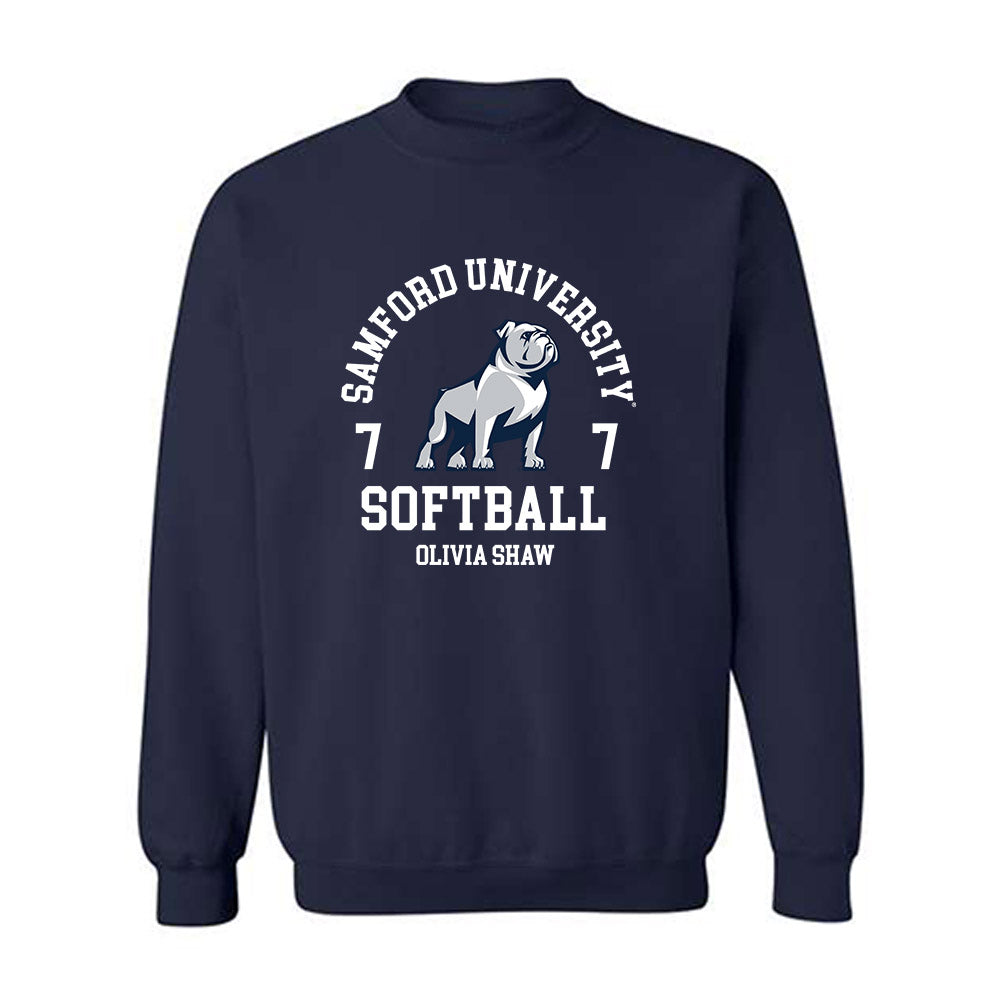 Samford - NCAA Softball : Olivia Shaw - Classic Fashion Shersey Crewneck Sweatshirt-0