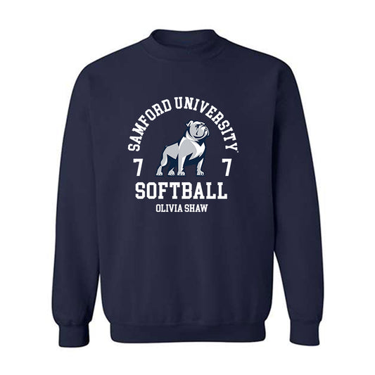 Samford - NCAA Softball : Olivia Shaw - Classic Fashion Shersey Crewneck Sweatshirt-0
