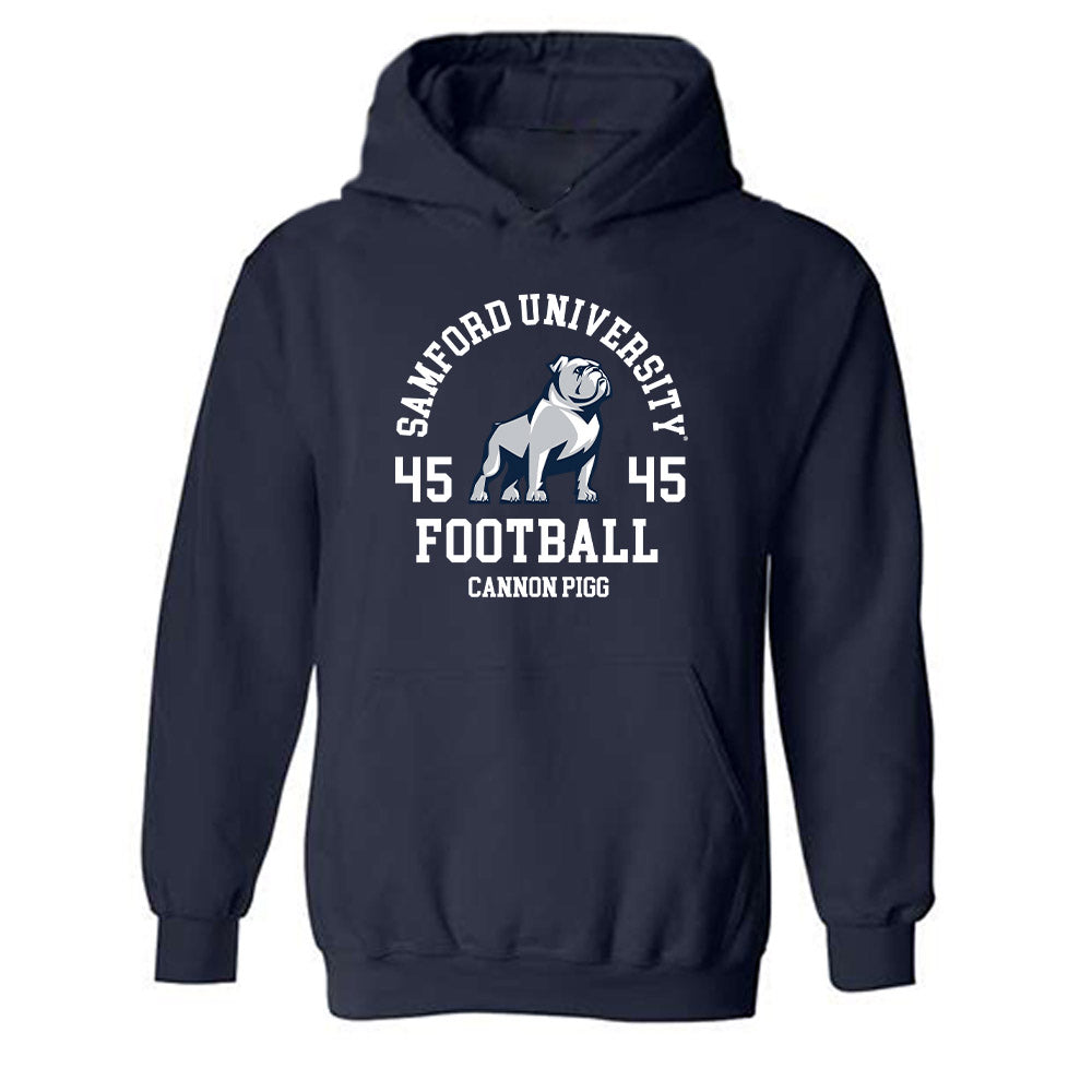 Samford - NCAA Football : Cannon Pigg - Classic Fashion Shersey Hooded Sweatshirt-0