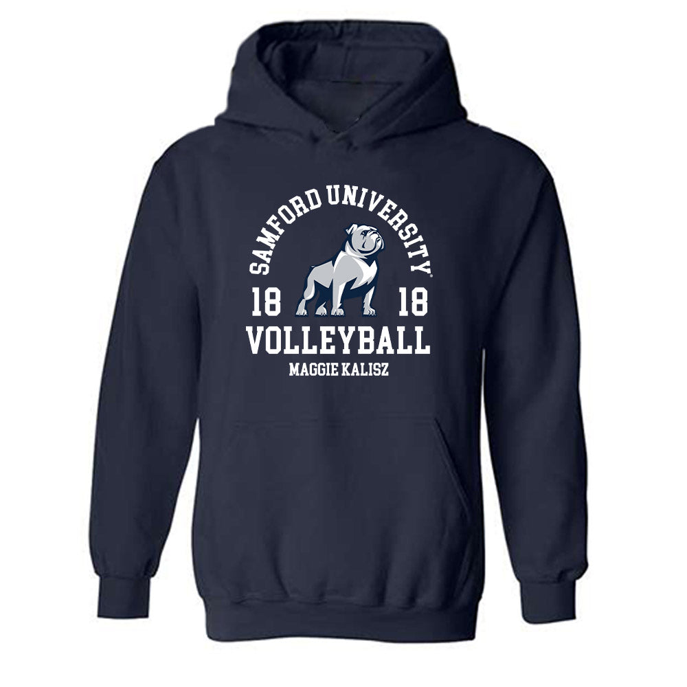 Samford - NCAA Women's Volleyball : Maggie Kalisz - Classic Fashion Shersey Hooded Sweatshirt-0