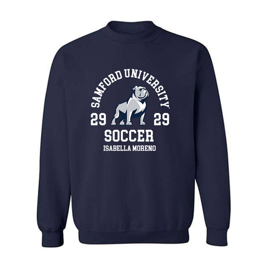 Samford - NCAA Women's Soccer : Isabella Moreno - Classic Fashion Shersey Crewneck Sweatshirt-0