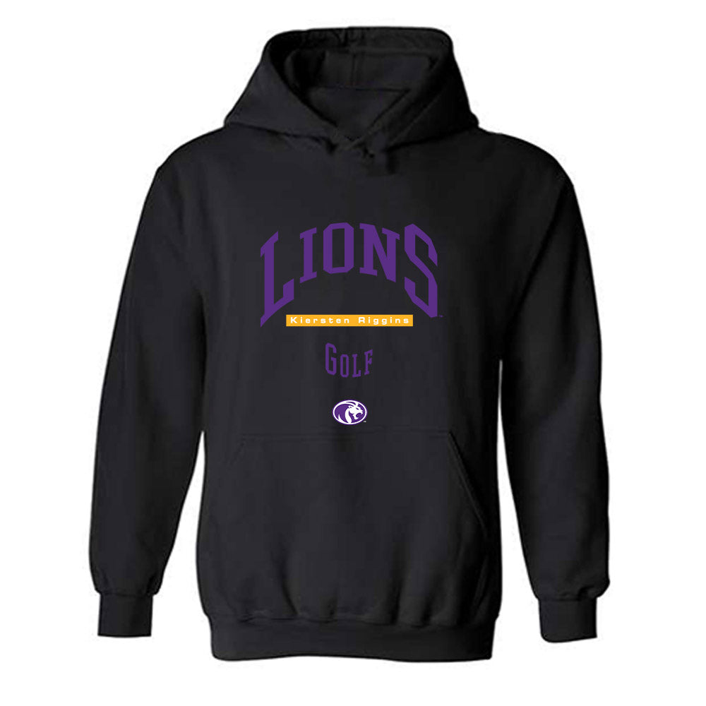 North Alabama - NCAA Women's Golf : Kiersten Riggins - Classic Fashion Shersey Hooded Sweatshirt-0