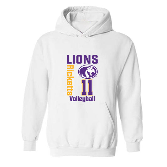 North Alabama - NCAA Women's Volleyball : Reese Ricketts - Classic Fashion Shersey Hooded Sweatshirt-0