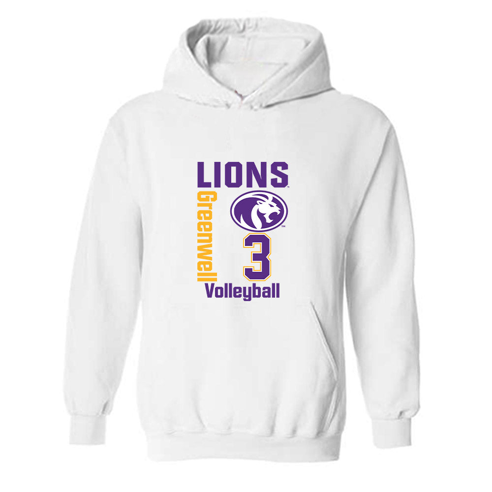North Alabama - NCAA Women's Volleyball : Ally Greenwell - Classic Fashion Shersey Hooded Sweatshirt-0