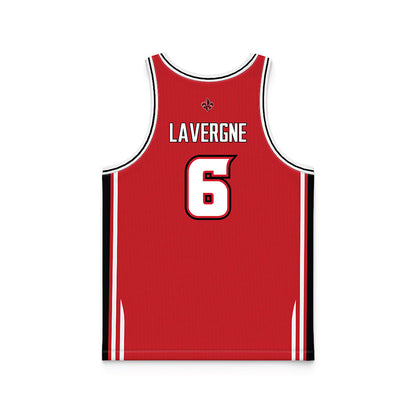 Louisiana - NCAA Men's Basketball : Devion Lavergne - Red Basketball Jersey-1