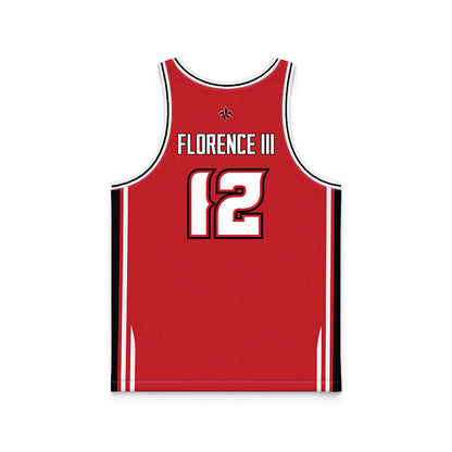 Louisiana - NCAA Men's Basketball : Derrick Florence III - Red Basketball Jersey-1