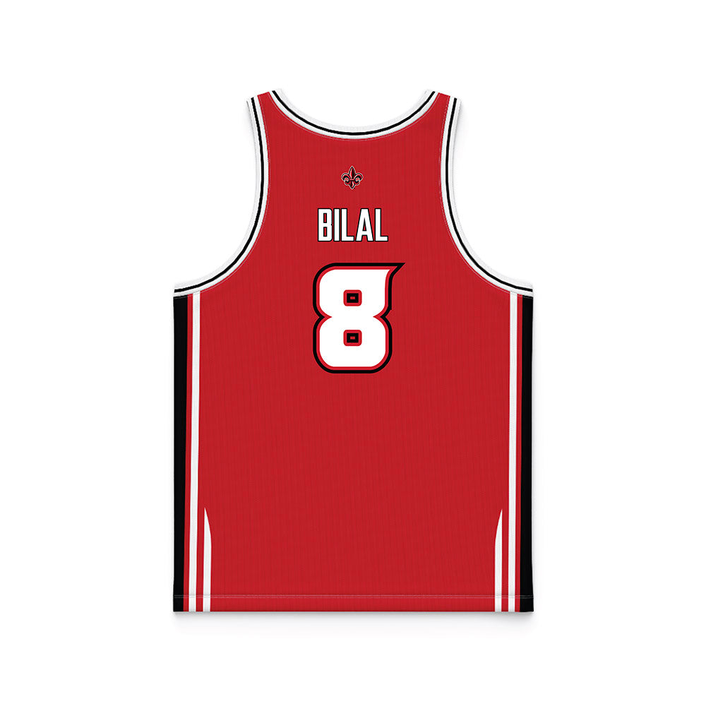 Louisiana - NCAA Men's Basketball : Karris Bilal - Red Basketball Jersey-1