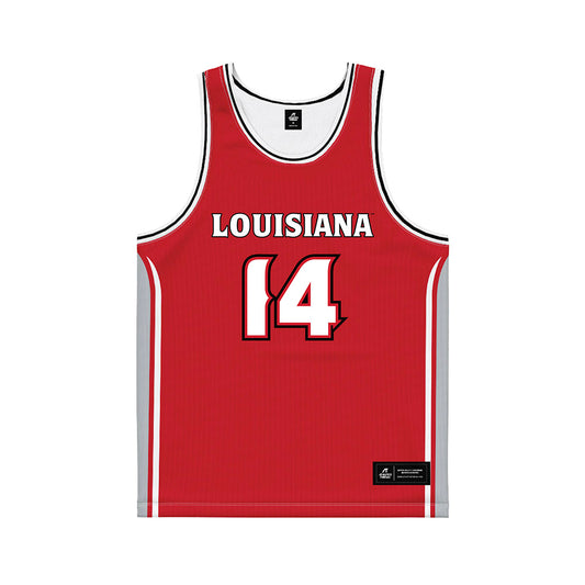 Louisiana - NCAA Men's Basketball : Jamyron Keller - Red Basketball Jersey-0