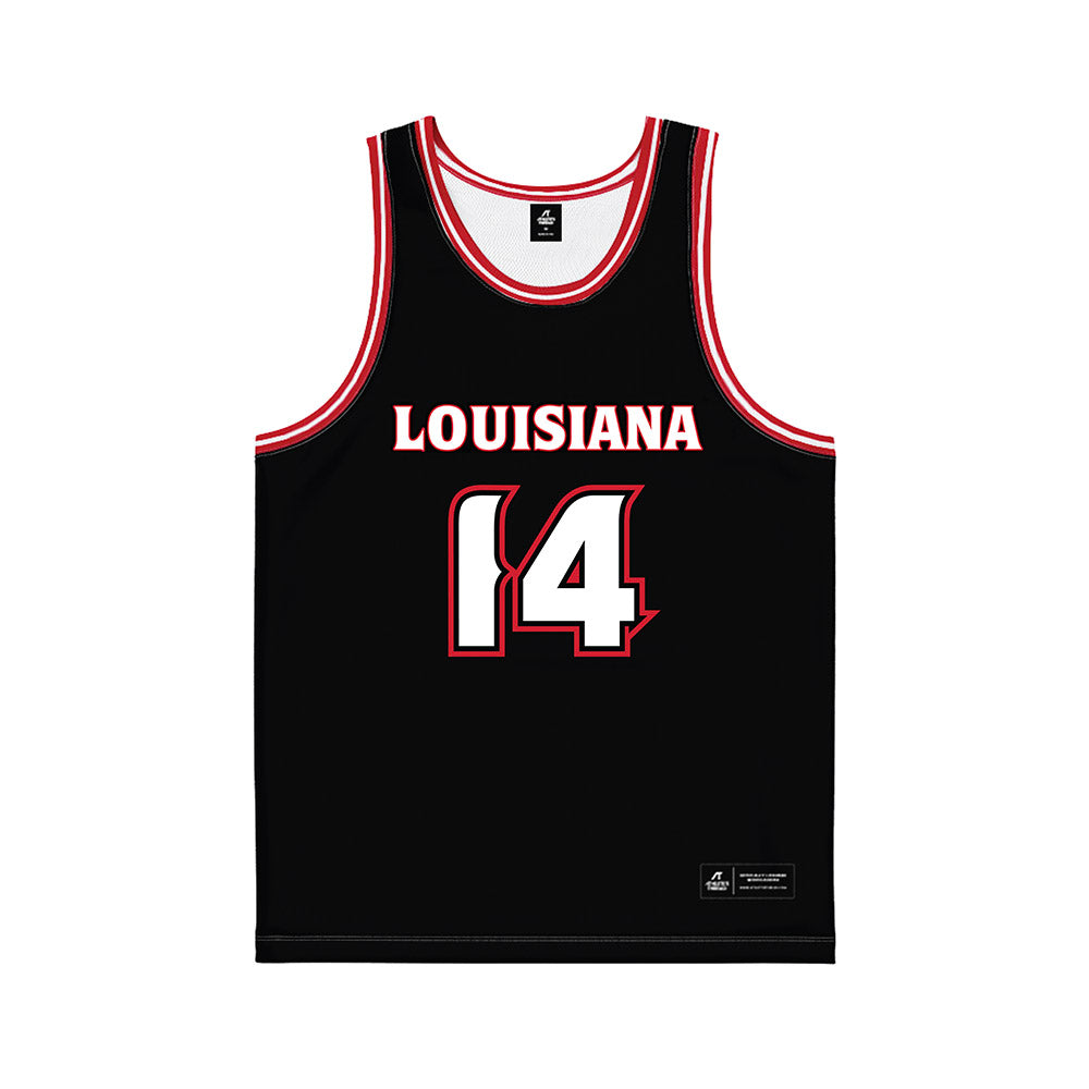 Louisiana - NCAA Men's Basketball : Jamyron Keller - Black Basketball Jersey-0