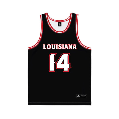 Louisiana - NCAA Men's Basketball : Jamyron Keller - Black Basketball Jersey-0