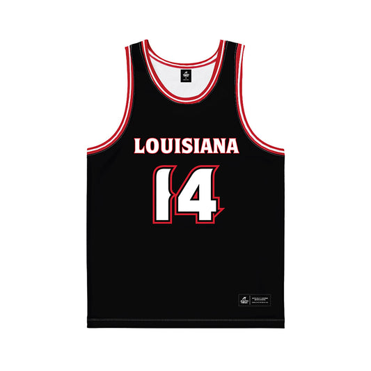 Louisiana - NCAA Men's Basketball : Jamyron Keller - Black Basketball Jersey-0