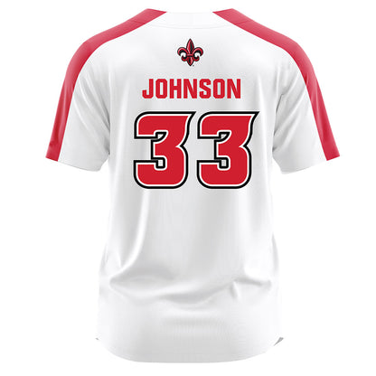 Louisiana - NCAA Softball : Natalie Johnson - White Jersey-1