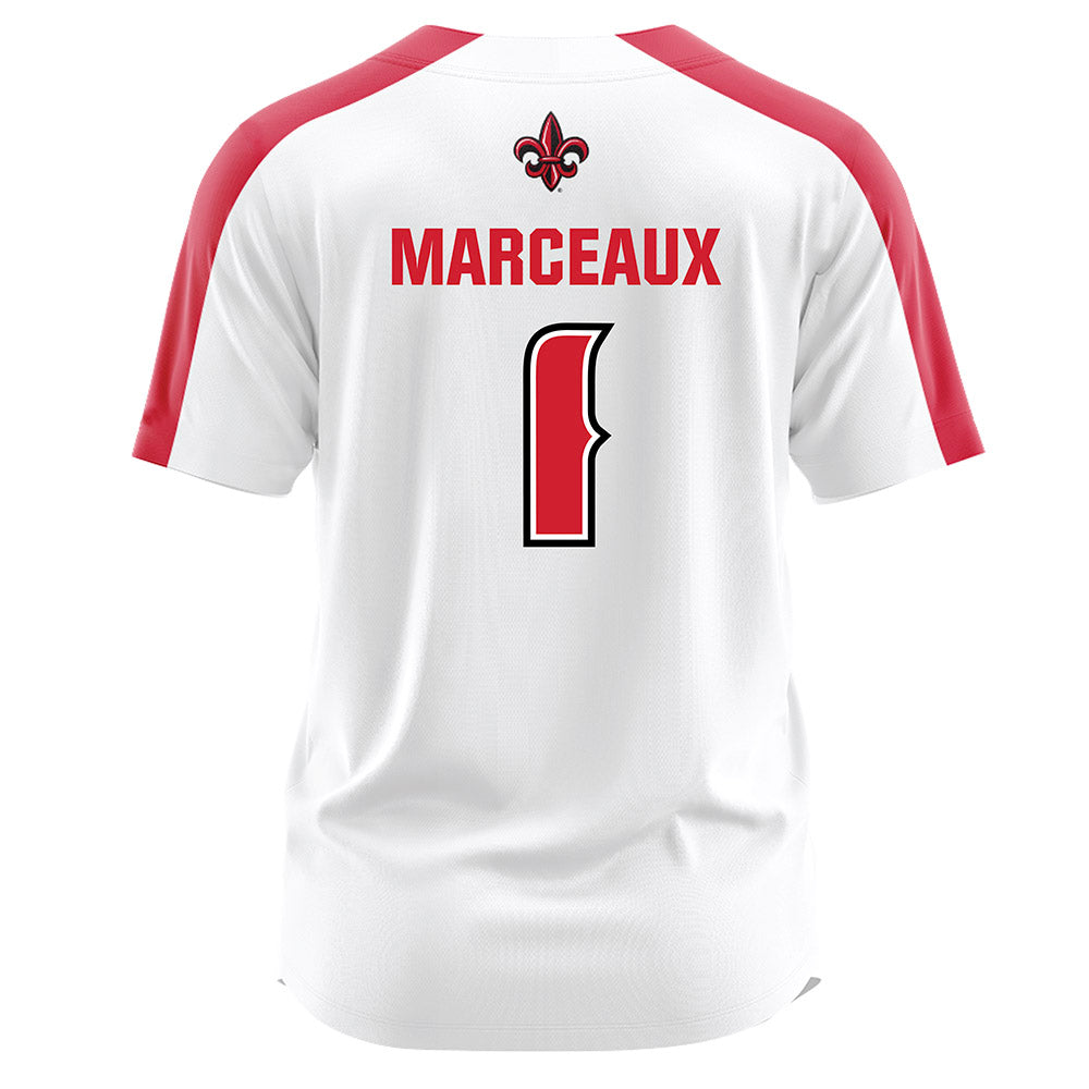 Louisiana - NCAA Softball : Kennedy Marceaux - White Jersey-1
