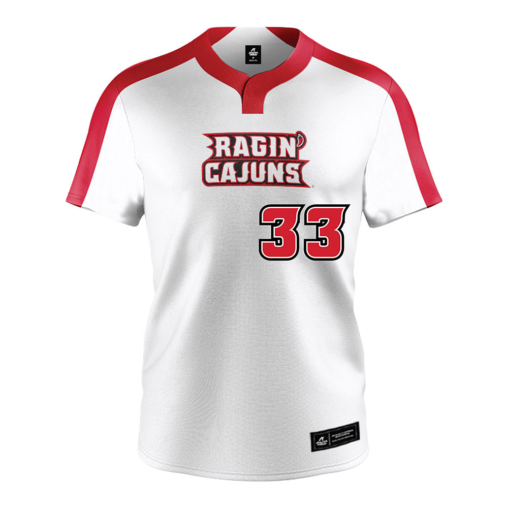 Louisiana - NCAA Softball : Natalie Johnson - White Jersey-0