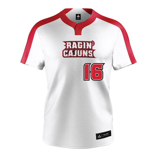 Louisiana - NCAA Softball : Lexie Delbrey - White Jersey-0